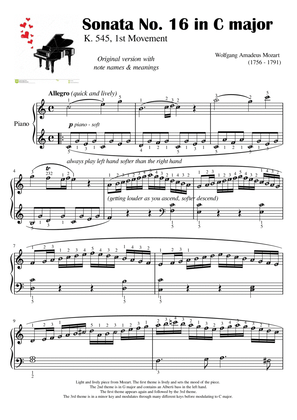 Sonata No. 16, first movement by Mozart Grade 5