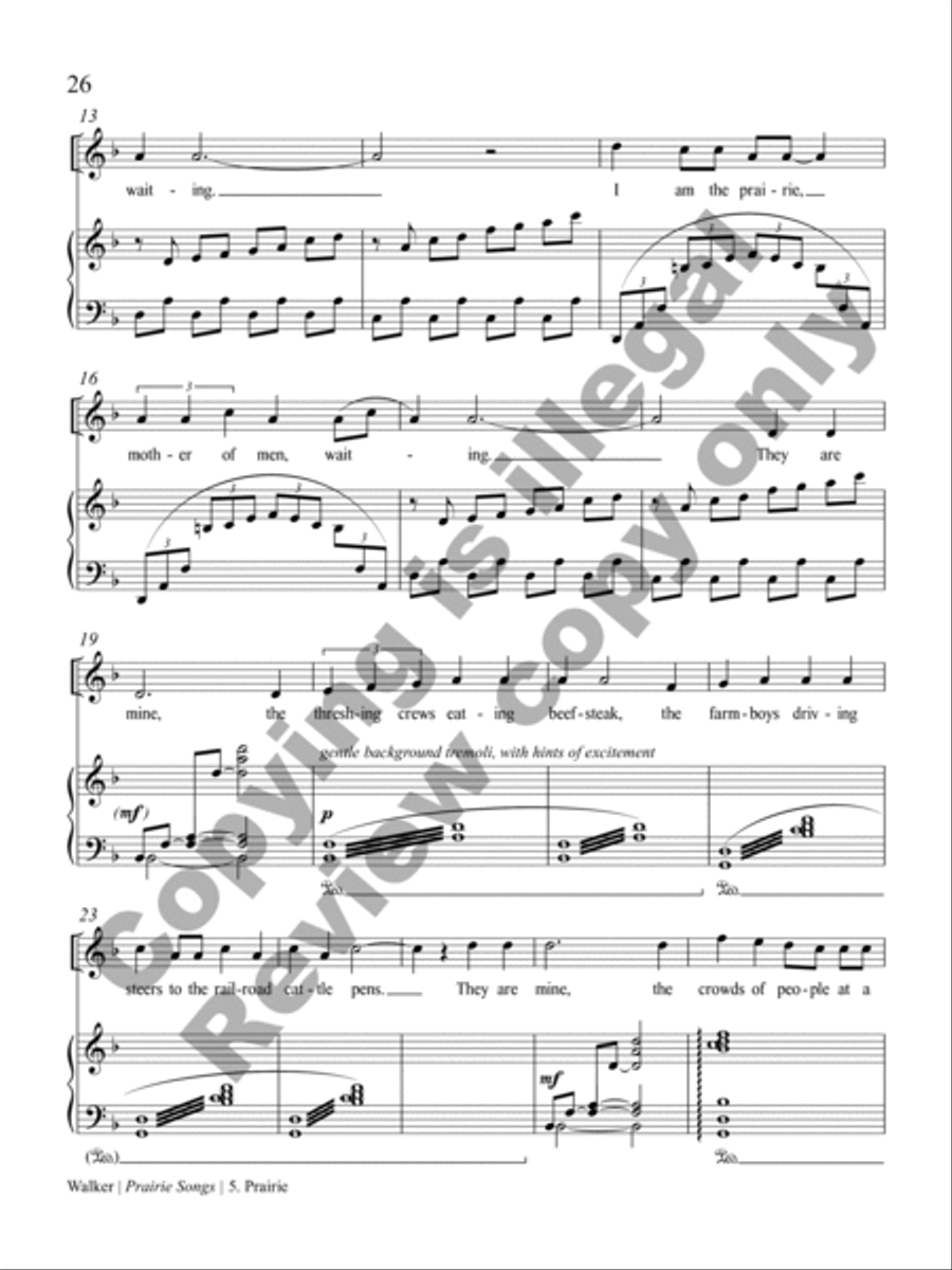 Prairie Songs Prairie Songs Soprano Voice scores gallery preview page 14