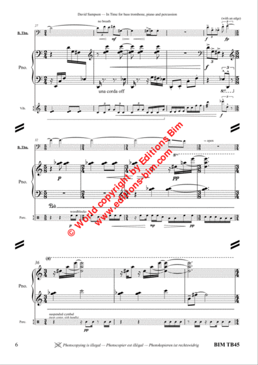 In Time Bass Trombone scores gallery preview page 5