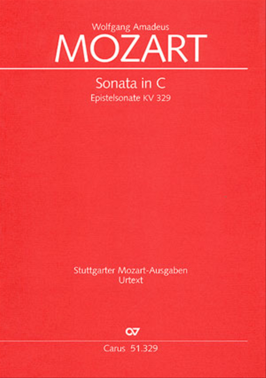 Book cover for Sonata in C major