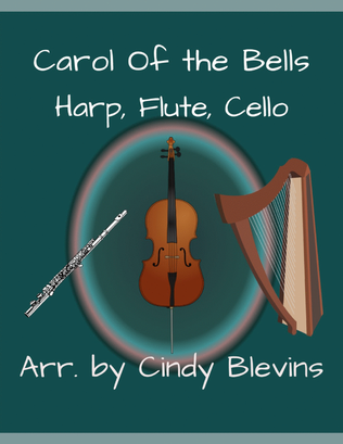 Book cover for Carol of the Bells, for Harp, Flute and Cello