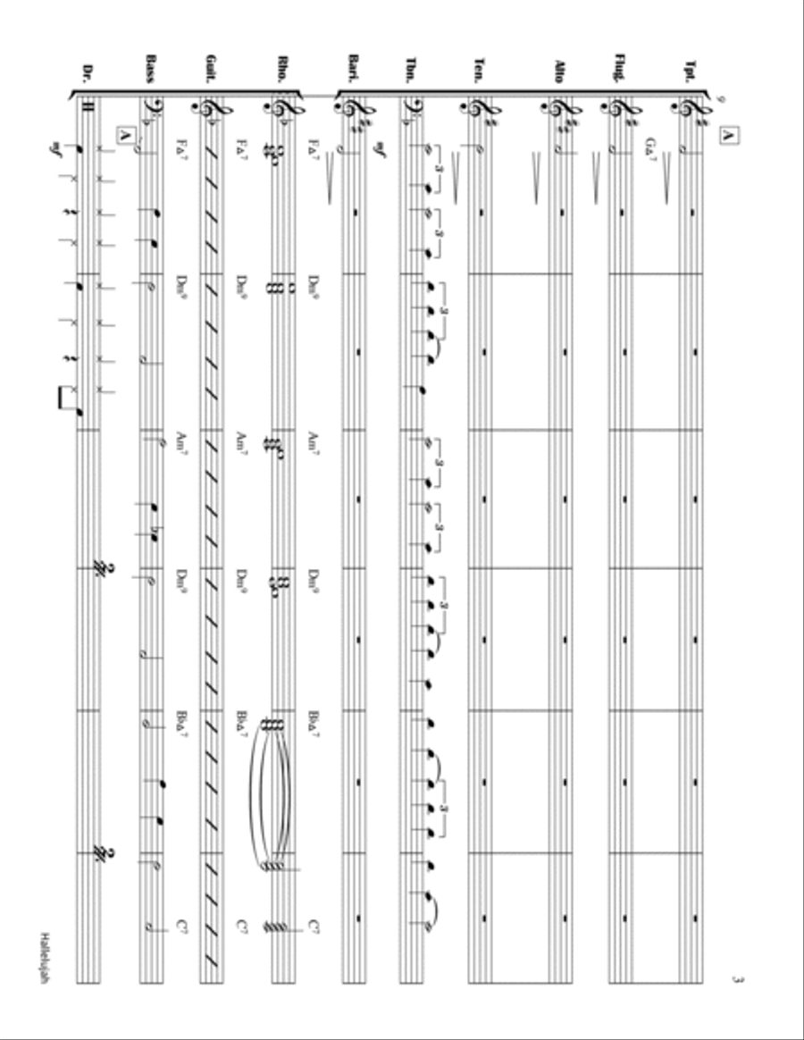 Hallelujah Jazz Ensemble scores gallery preview page 3