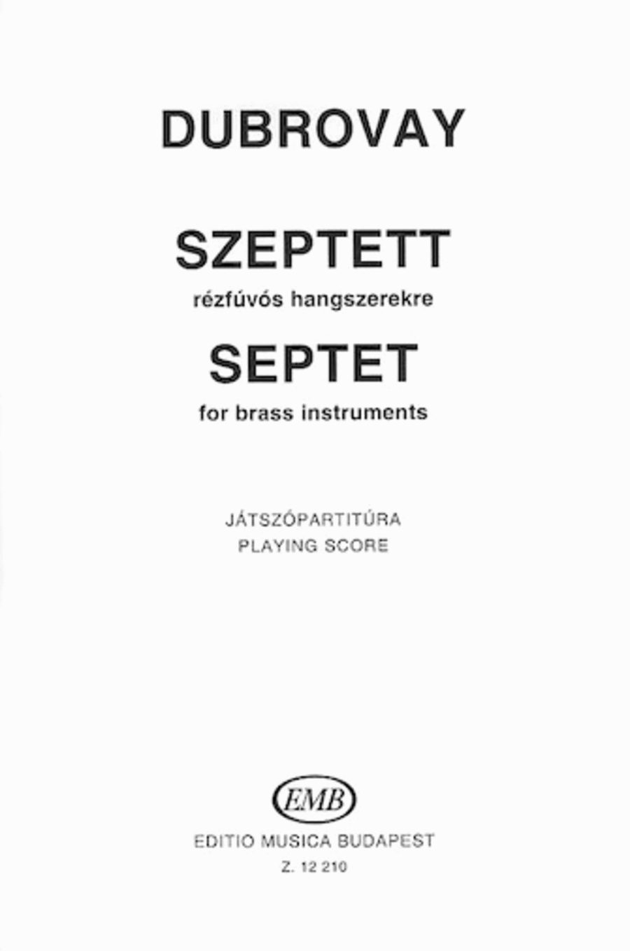 Septet for Brass Instruments Performance Score scores gallery preview page 1