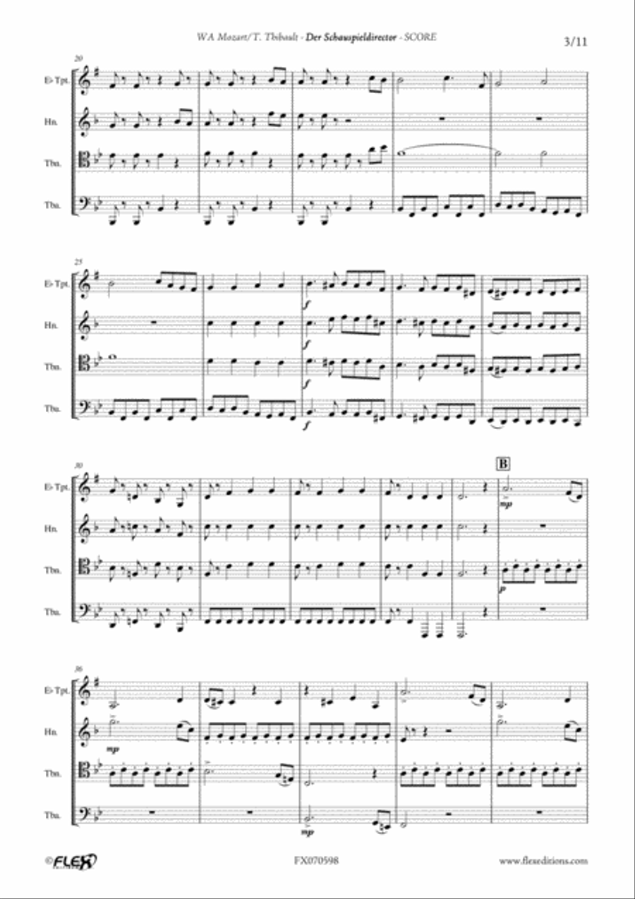 Der Schauspieldirector - The Impresario Brass Quartet scores gallery preview page 3