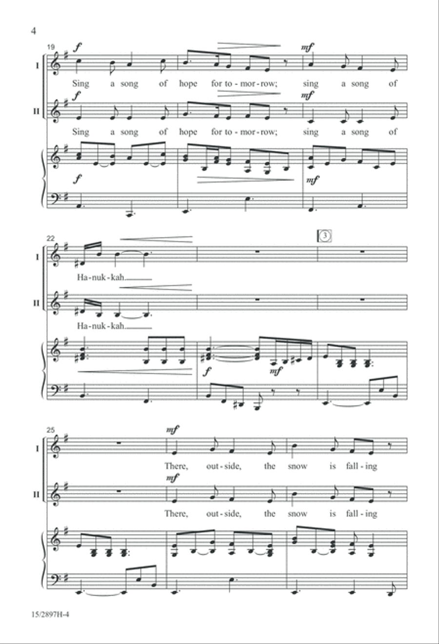 Sing a Song of Hanukkah 2-Part scores gallery preview page 4