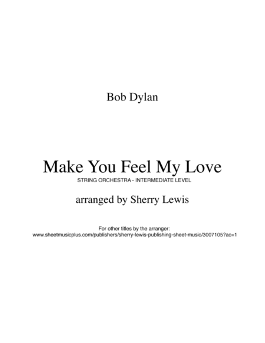Make You Feel My Love String Quintet scores gallery preview page 2
