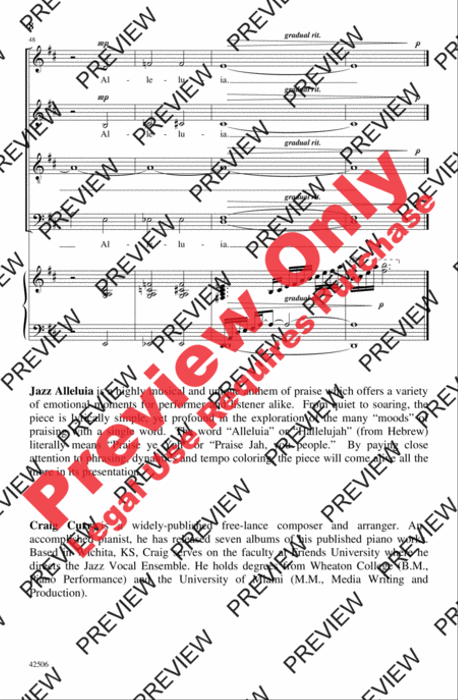 Jazz Alleluia Jazz Alleluia 4-Part scores gallery preview page 8