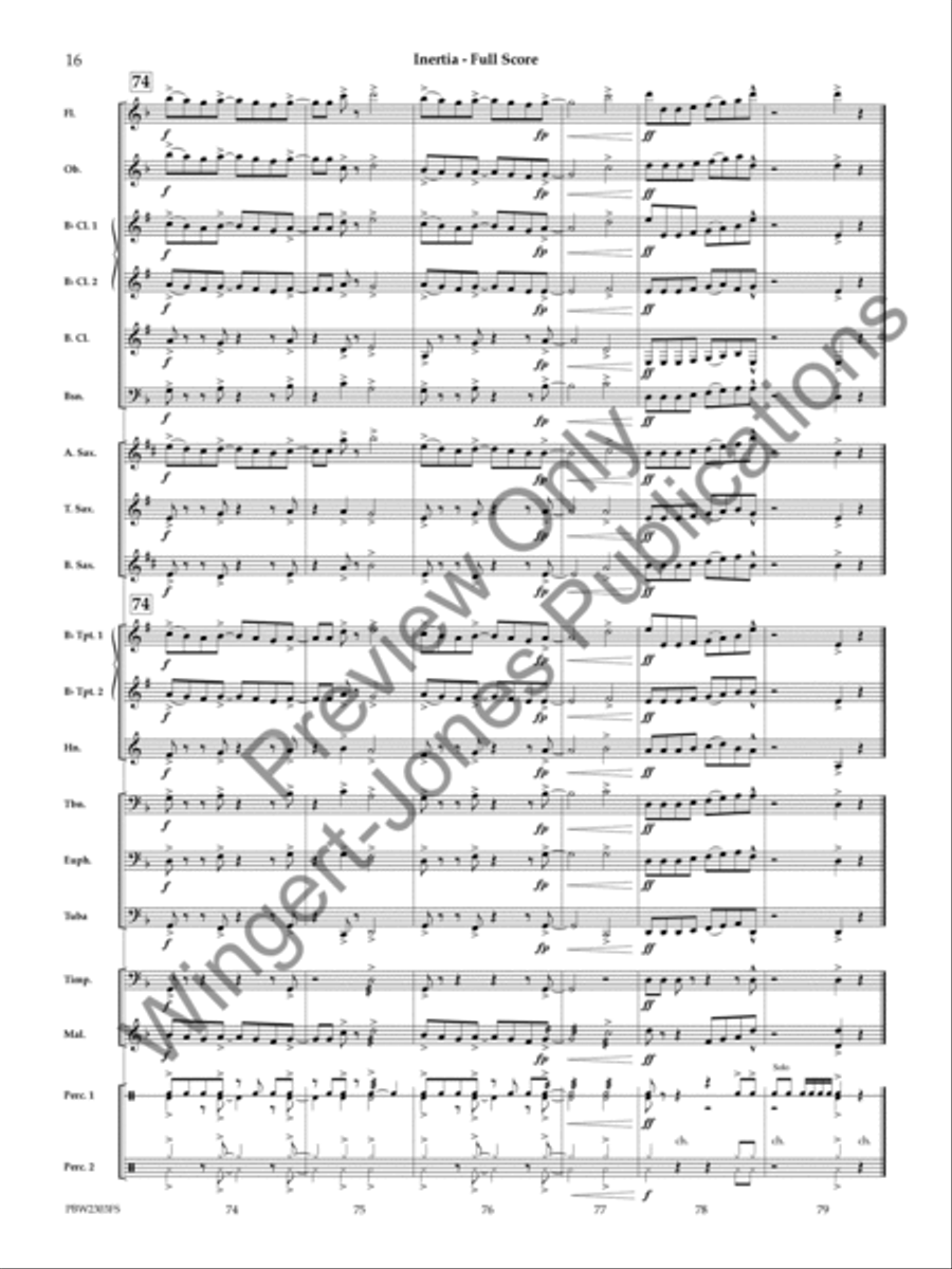 Inertia Inertia Concert Band scores gallery preview page 17