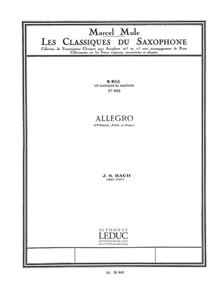 Book cover for Allegro (classiques No.102) (saxophone-alto & Piano)