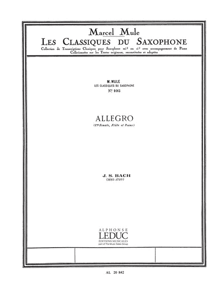 Allegro (classiques No.102) (saxophone-alto & Piano)