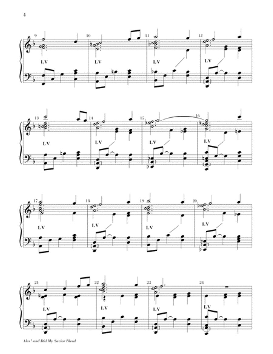 Alas! and Did My Savior Bleed 5-Octaves scores gallery preview page 5