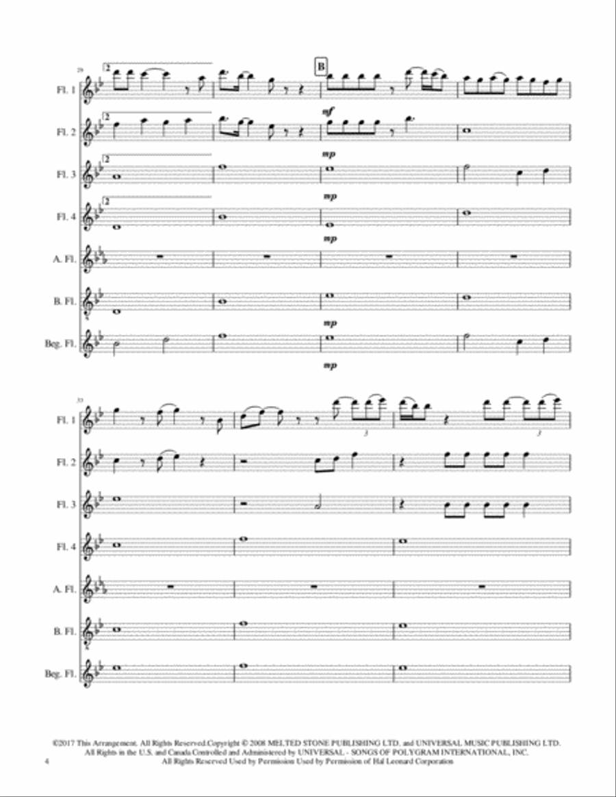 Chasing Pavements Woodwind Quartet scores gallery preview page 4