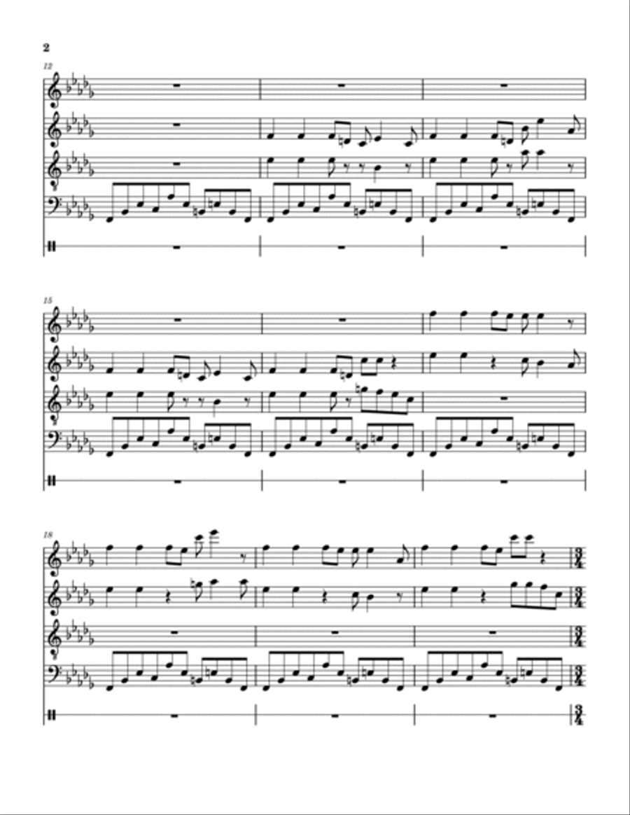Tarkus Saxophone Quartet scores gallery preview page 3