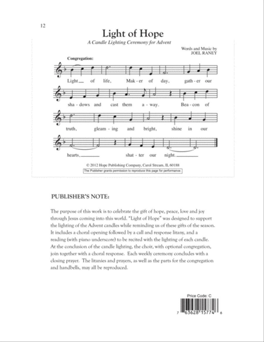 Light of Hope 3-Part scores gallery preview page 13