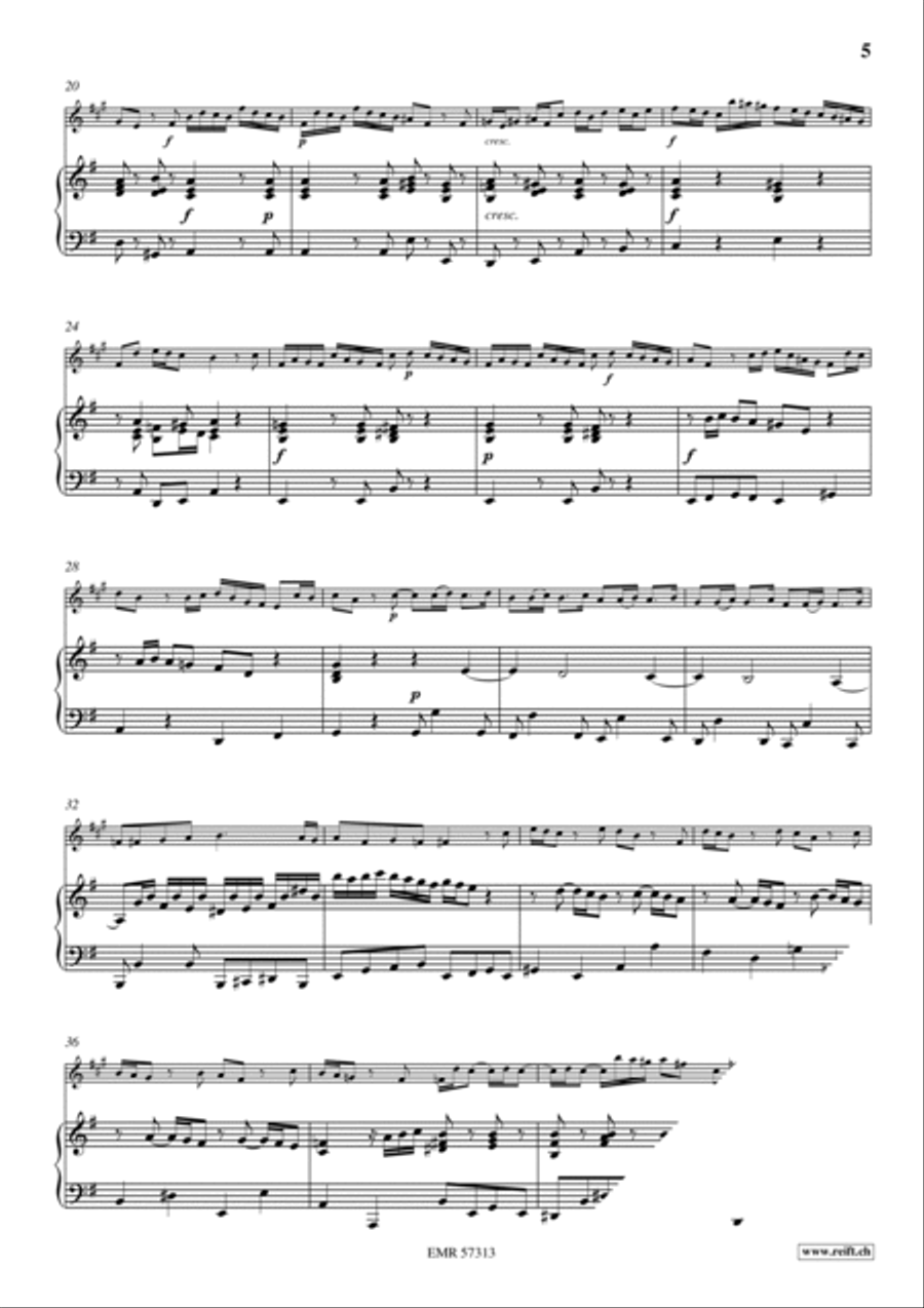 Sonata No. 5 Tenor Saxophone scores gallery preview page 6