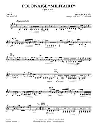 Polonaise Militaire - Violin 3 (Viola Treble Clef)