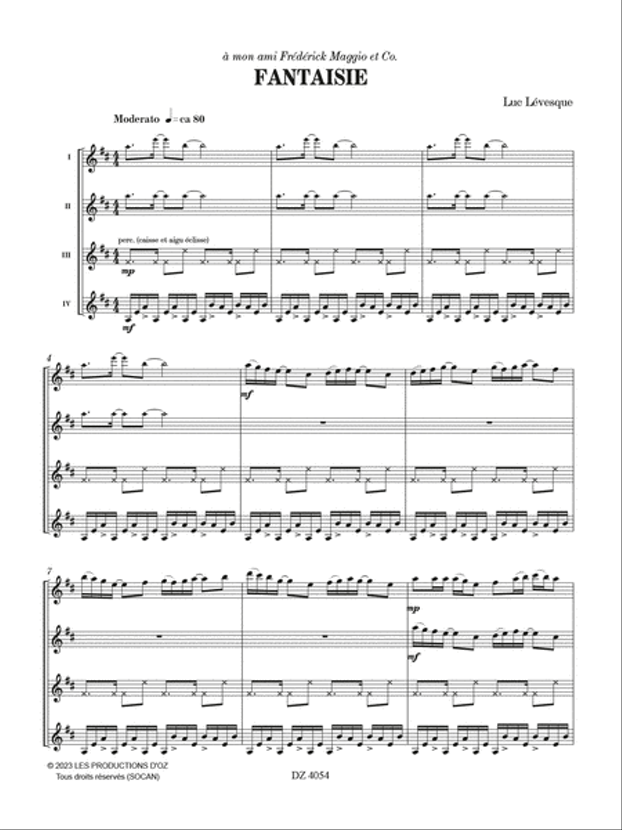Fantaisie Guitar Ensemble scores gallery preview page 2
