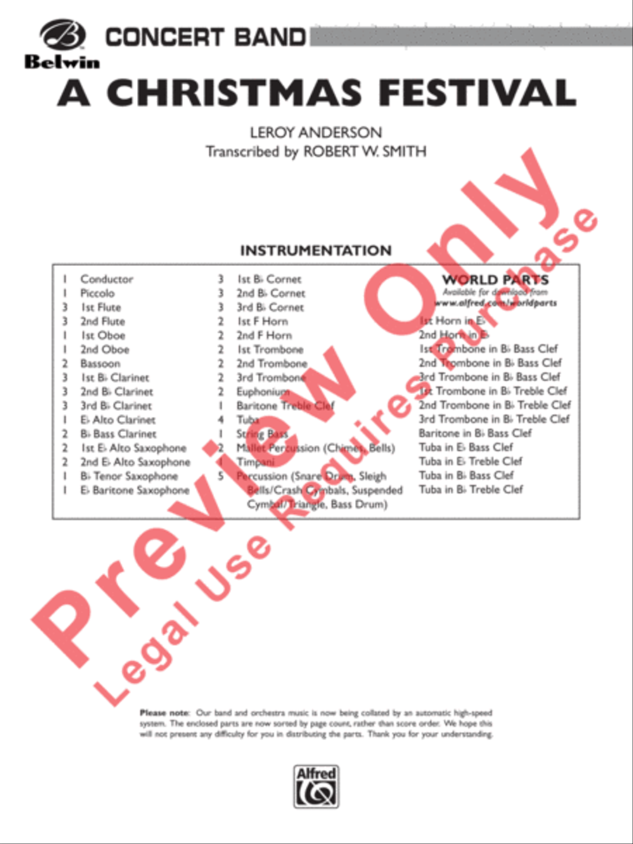 A Christmas Festival A Christmas Festival Concert Band scores gallery preview page 2