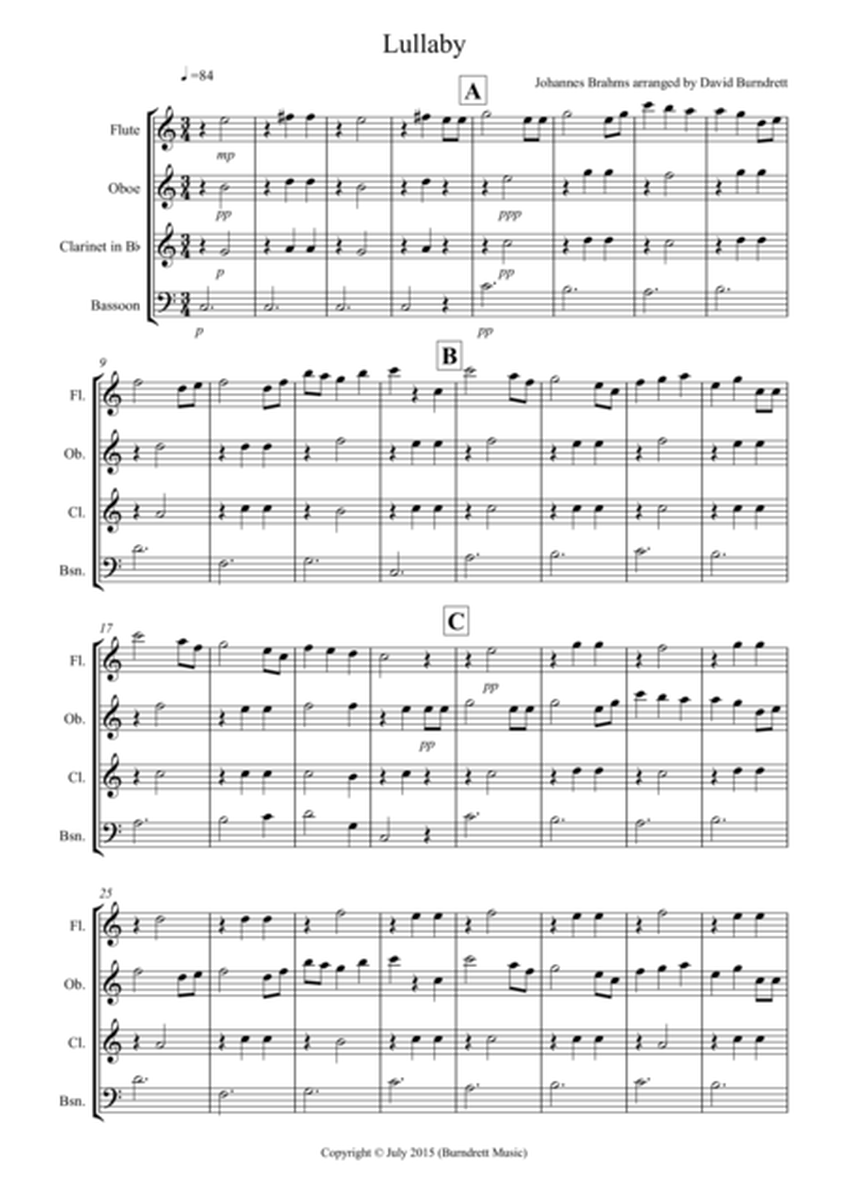 Brahms Lullaby for Wind Quartet image number null