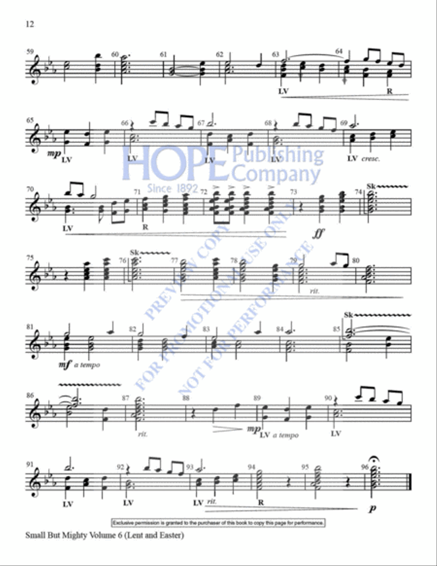 Small But Mighty: Settings for 12 Bells, Vol 6 Handbell Choir scores gallery preview page 13