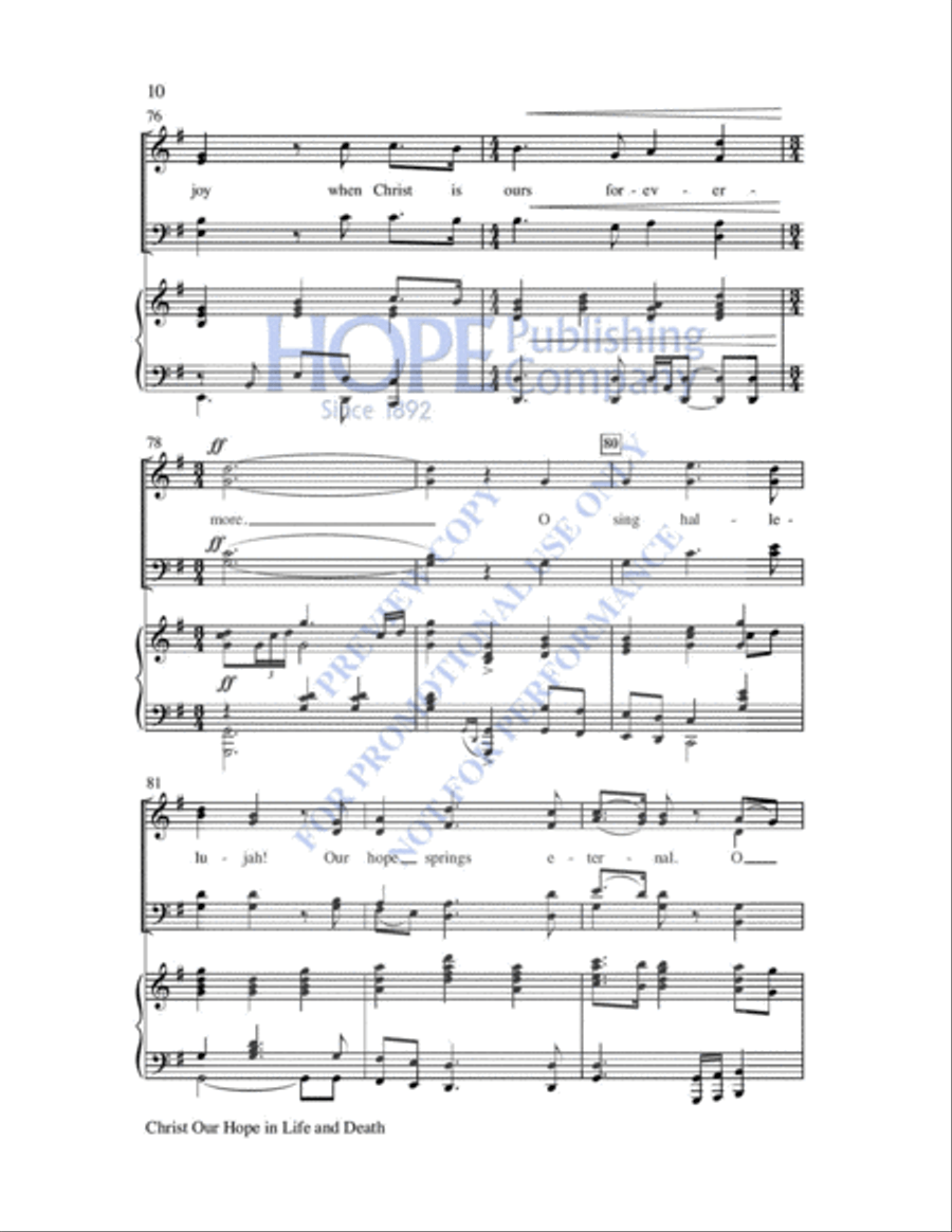 Christ Our Hope in Life and Death 4-Part scores gallery preview page 11