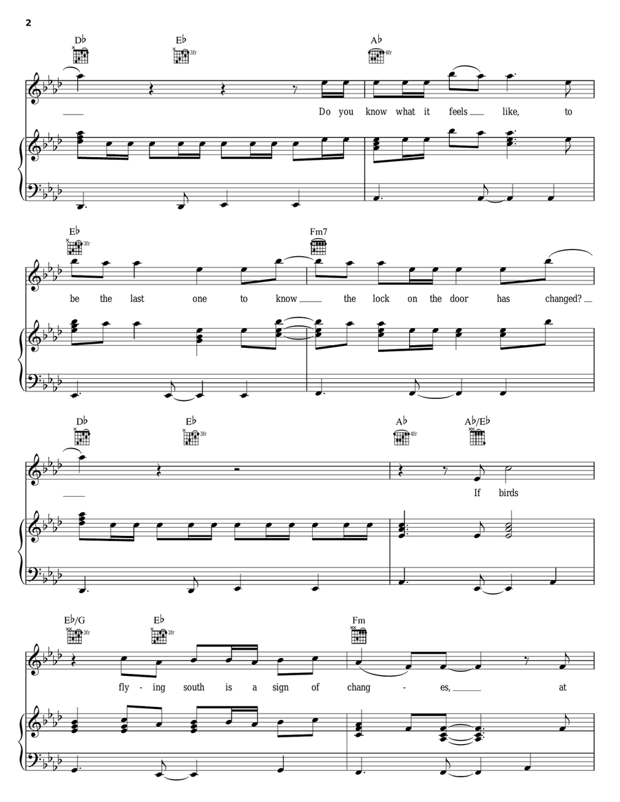 Do You Know? (The Ping Pong Song) Piano, Vocal, Guitar scores gallery preview page 2