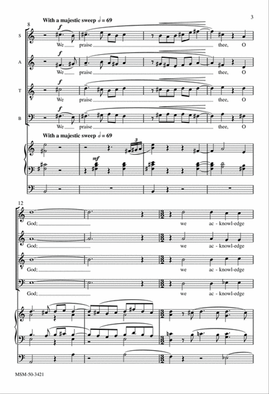 Te Deum 4-Part scores gallery preview page 3