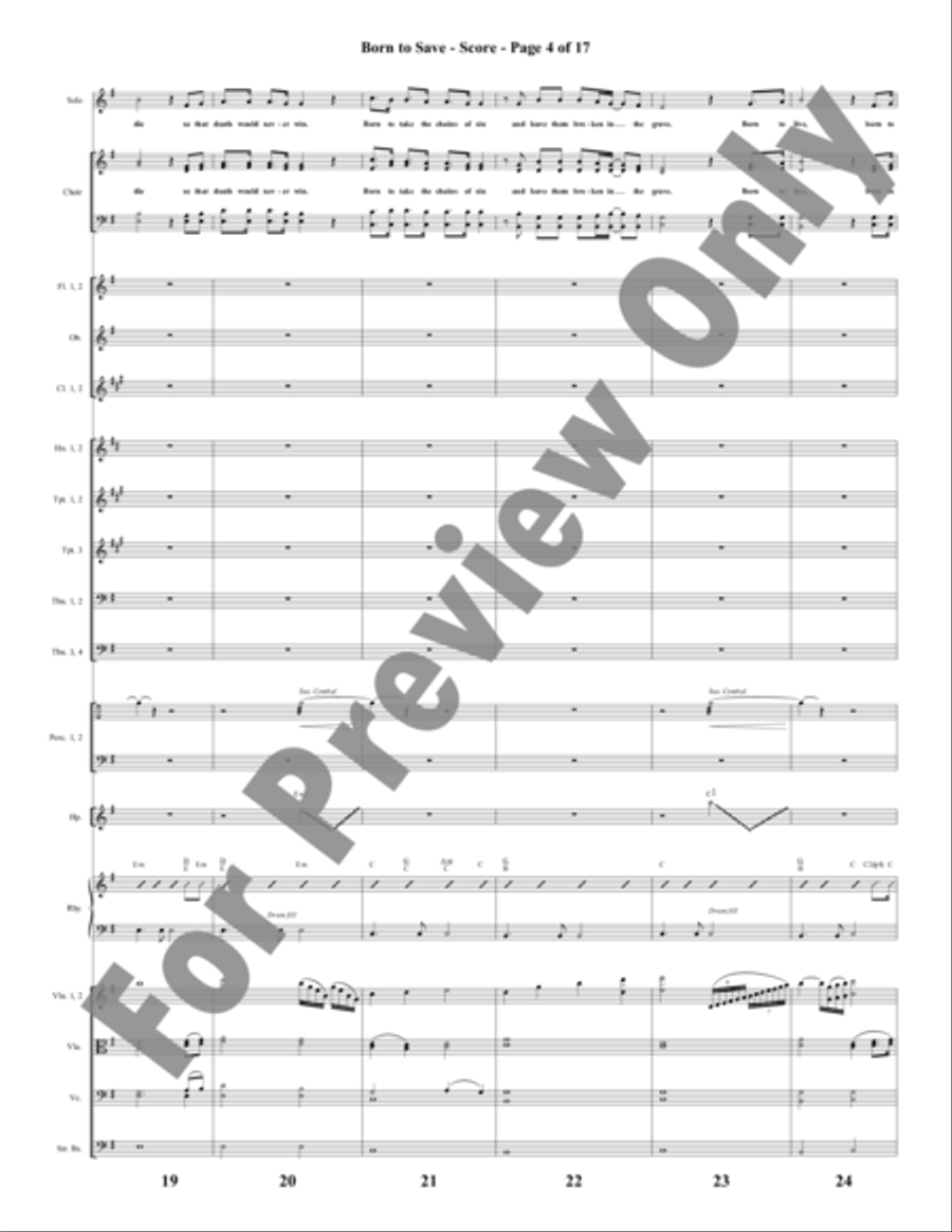 Born to Save - Orchestration Choir scores gallery preview page 5