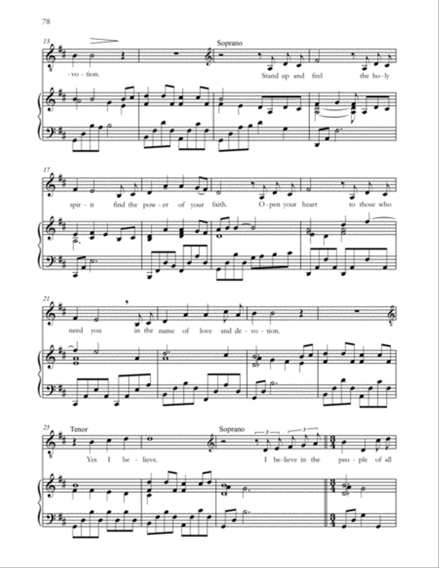 I Believe (from The Chinese Botanist's Daughters) 4-Part scores gallery preview page 2