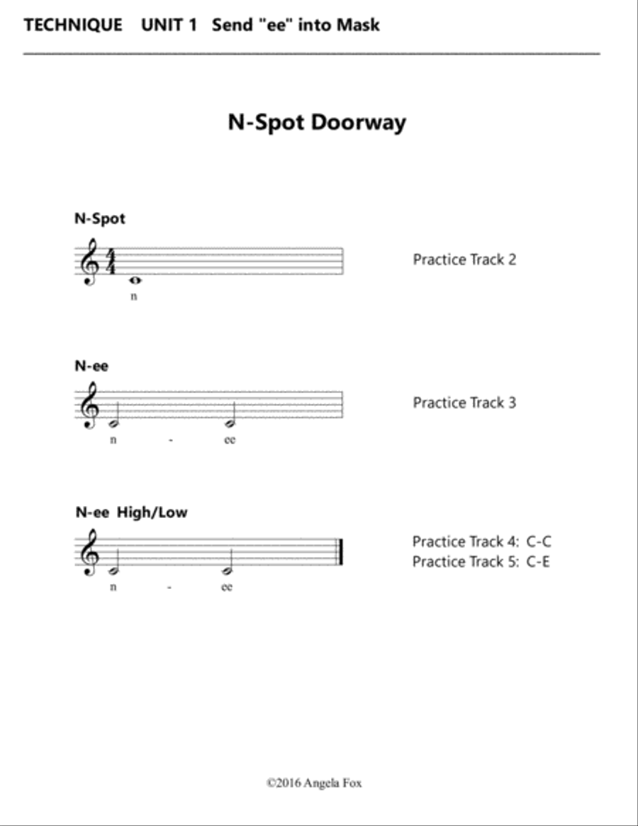 Healthy Vocal Development: Technique Exercises Level 1A Voice scores gallery preview page 4