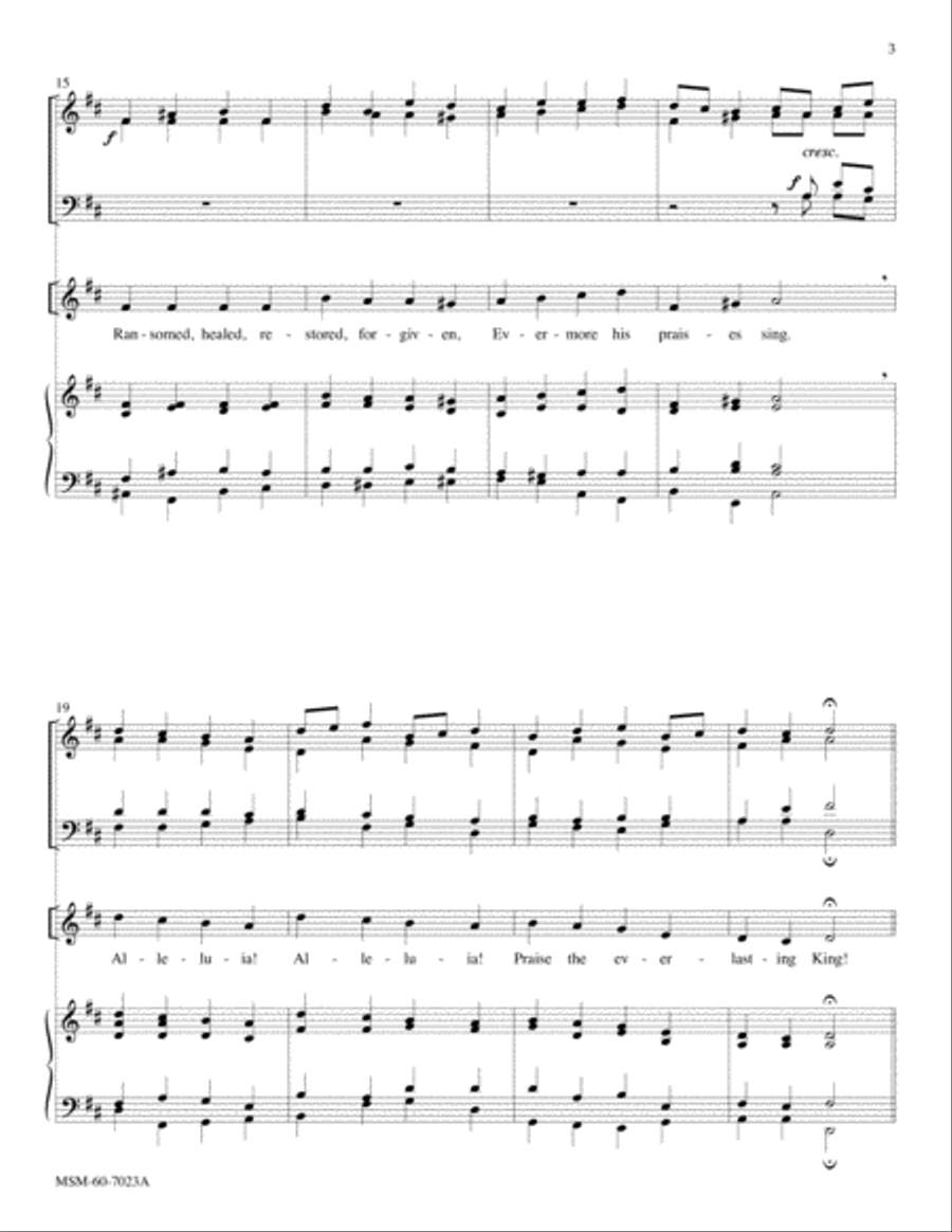 Praise, My Soul, the King of Heaven Choir scores gallery preview page 3