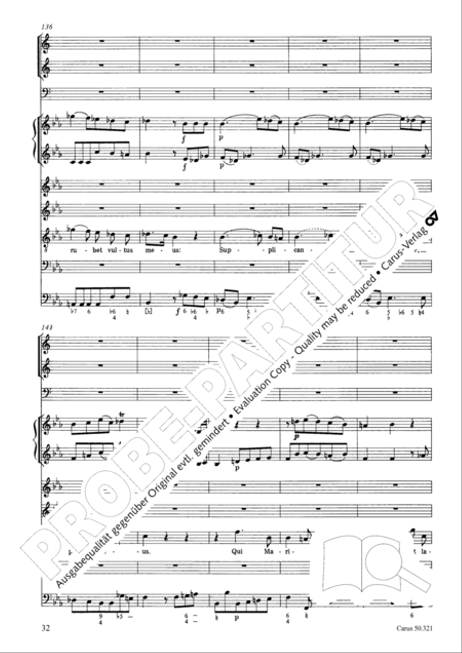 Requiem in C minor 4-Part scores gallery preview page 38