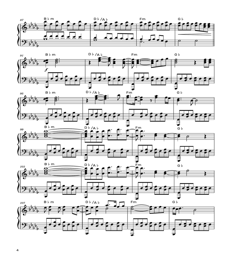 Hometown Glory Piano Solo scores gallery preview page 4