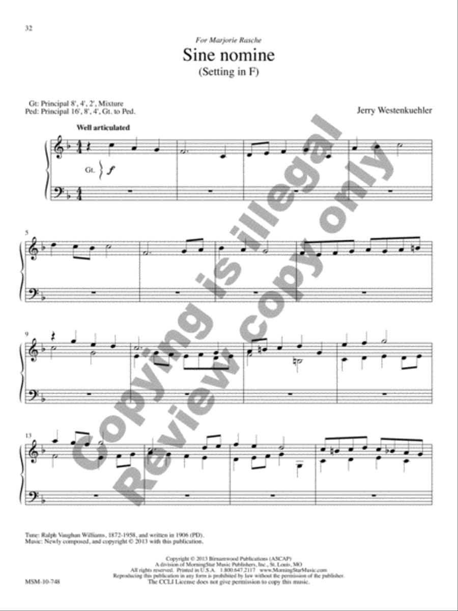 Rejoice and Sing! Twenty Festive Hymn Introductions for Organ Organ Solo scores gallery preview page 9