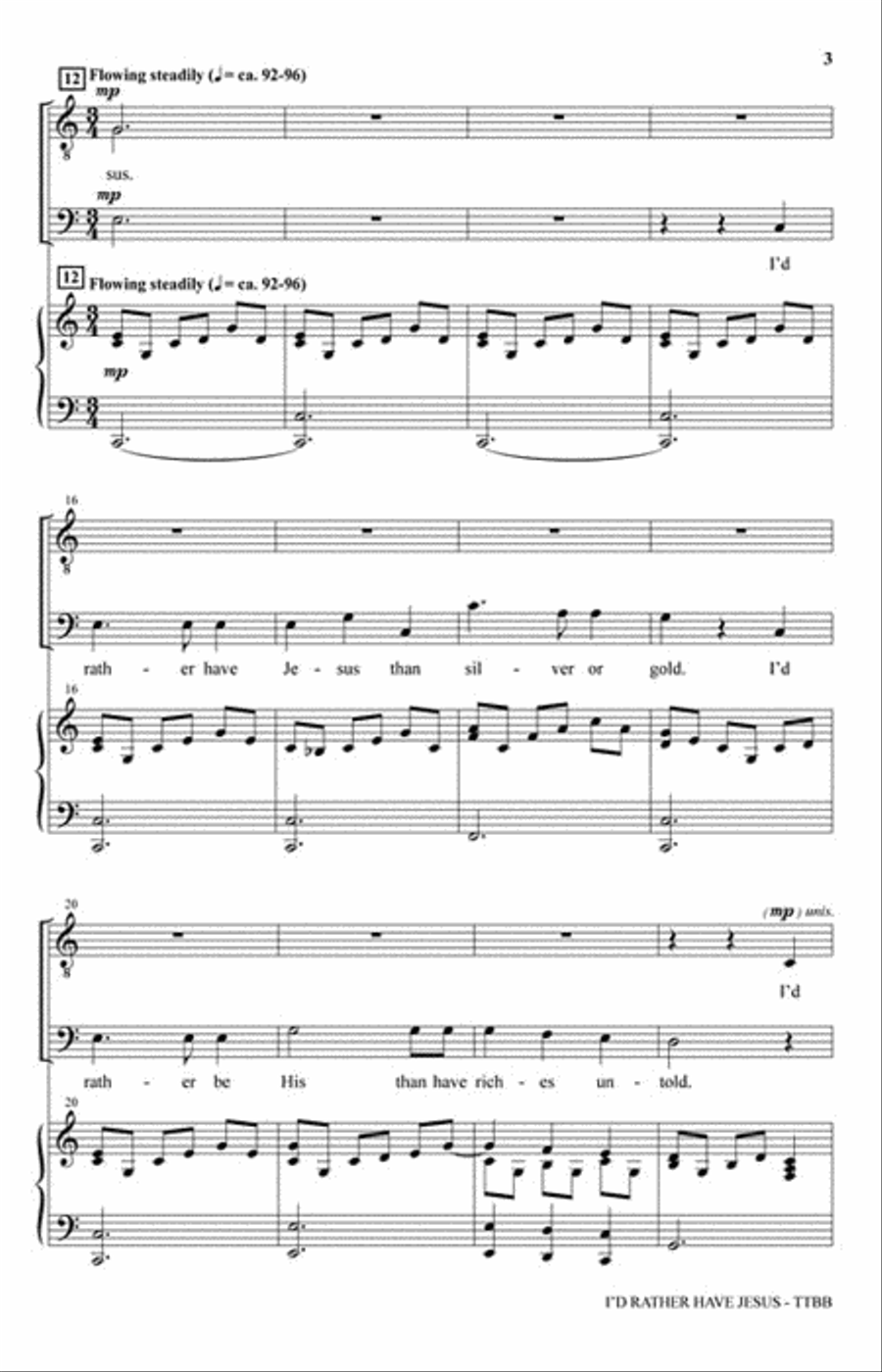 I'd Rather Have Jesus I'd Rather Have Jesus Choir scores gallery preview page 3