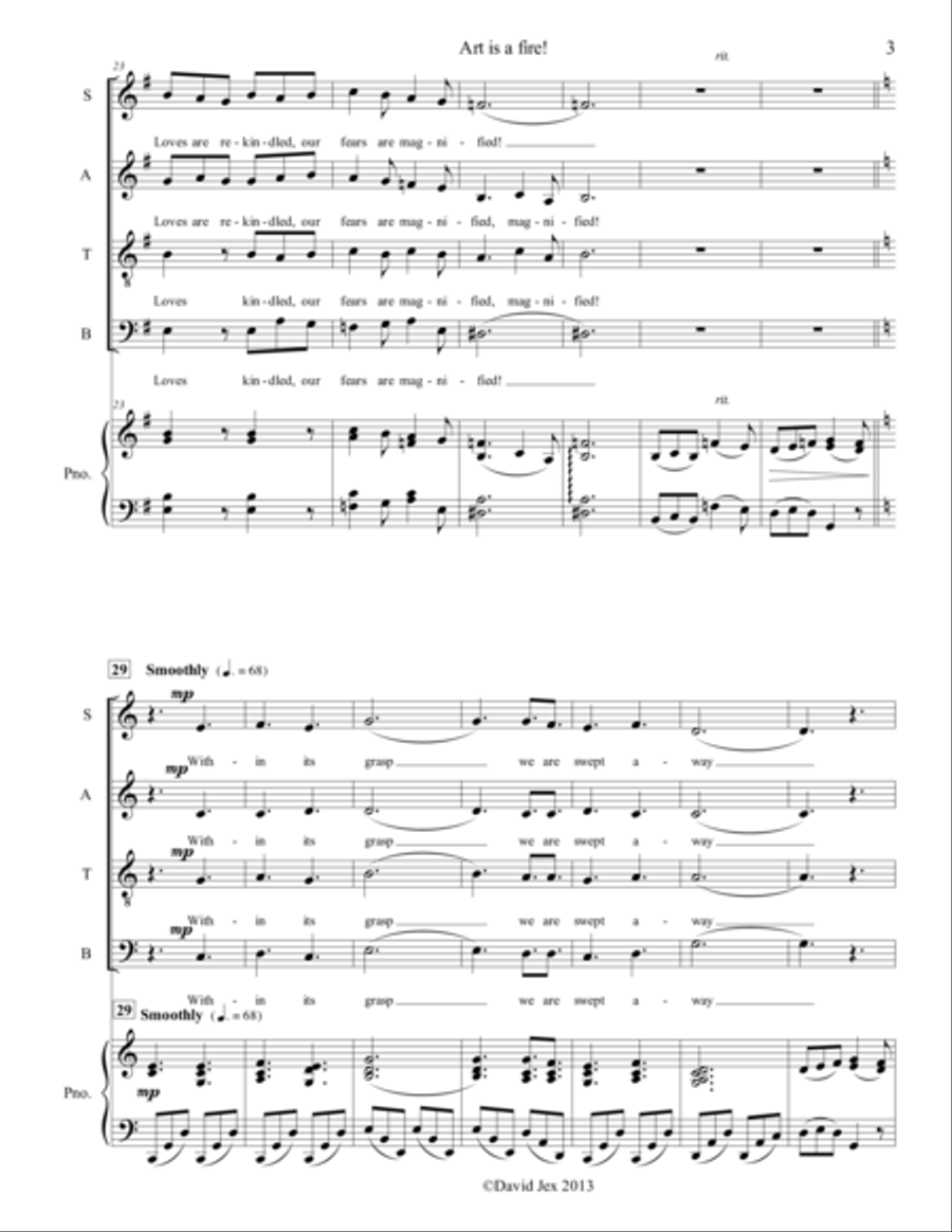 Art is a fire! 4-Part scores gallery preview page 3