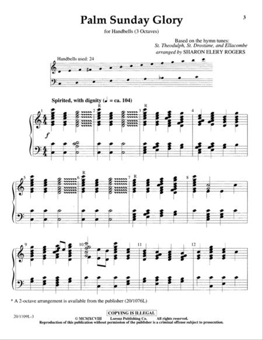 Palm Sunday Glory 3-Octaves scores gallery preview page 2