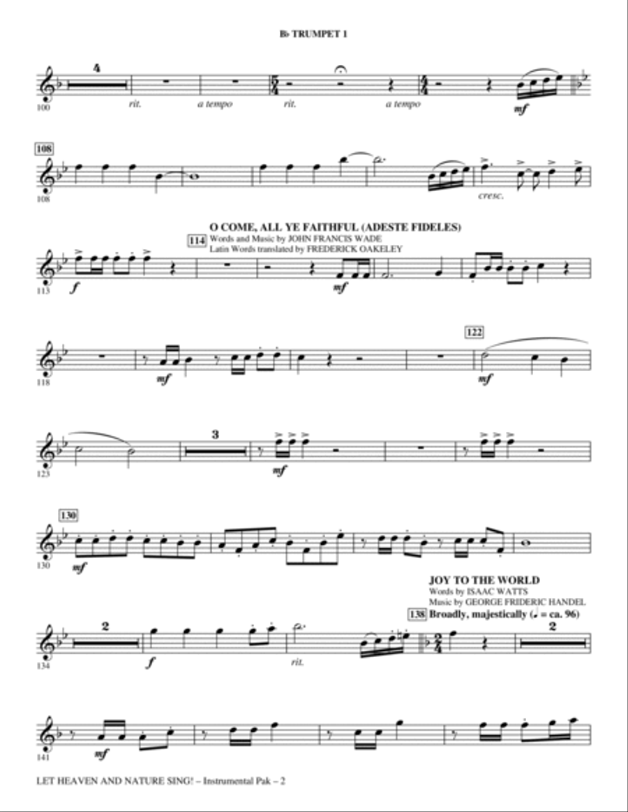 Let Heaven And Nature Sing! - Bb Trumpet 1 Choir scores gallery preview page 2