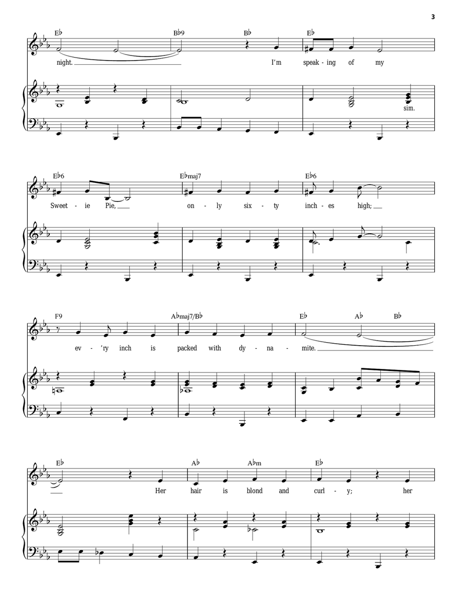 Honey Bun Honey Bun Piano, Vocal scores gallery preview page 3