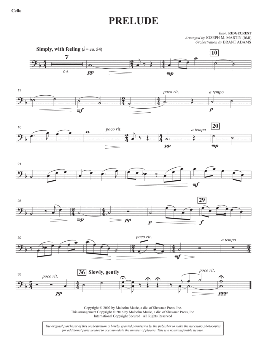 Sacred Places - Cello Choir scores gallery preview page 1