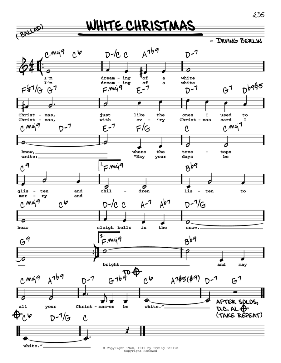 White Christmas Voice scores gallery preview page 1