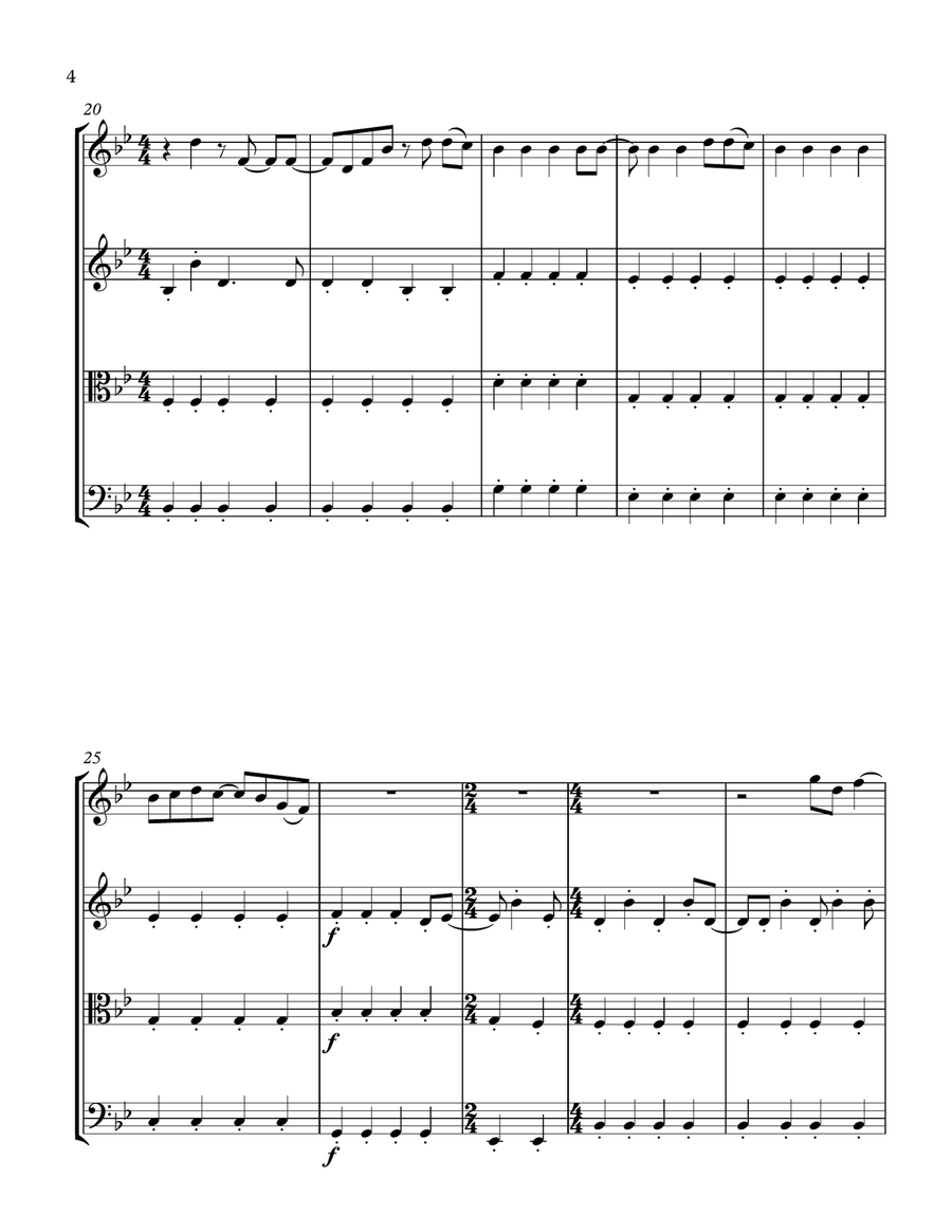 Charlie Brown String Quartet scores gallery preview page 4