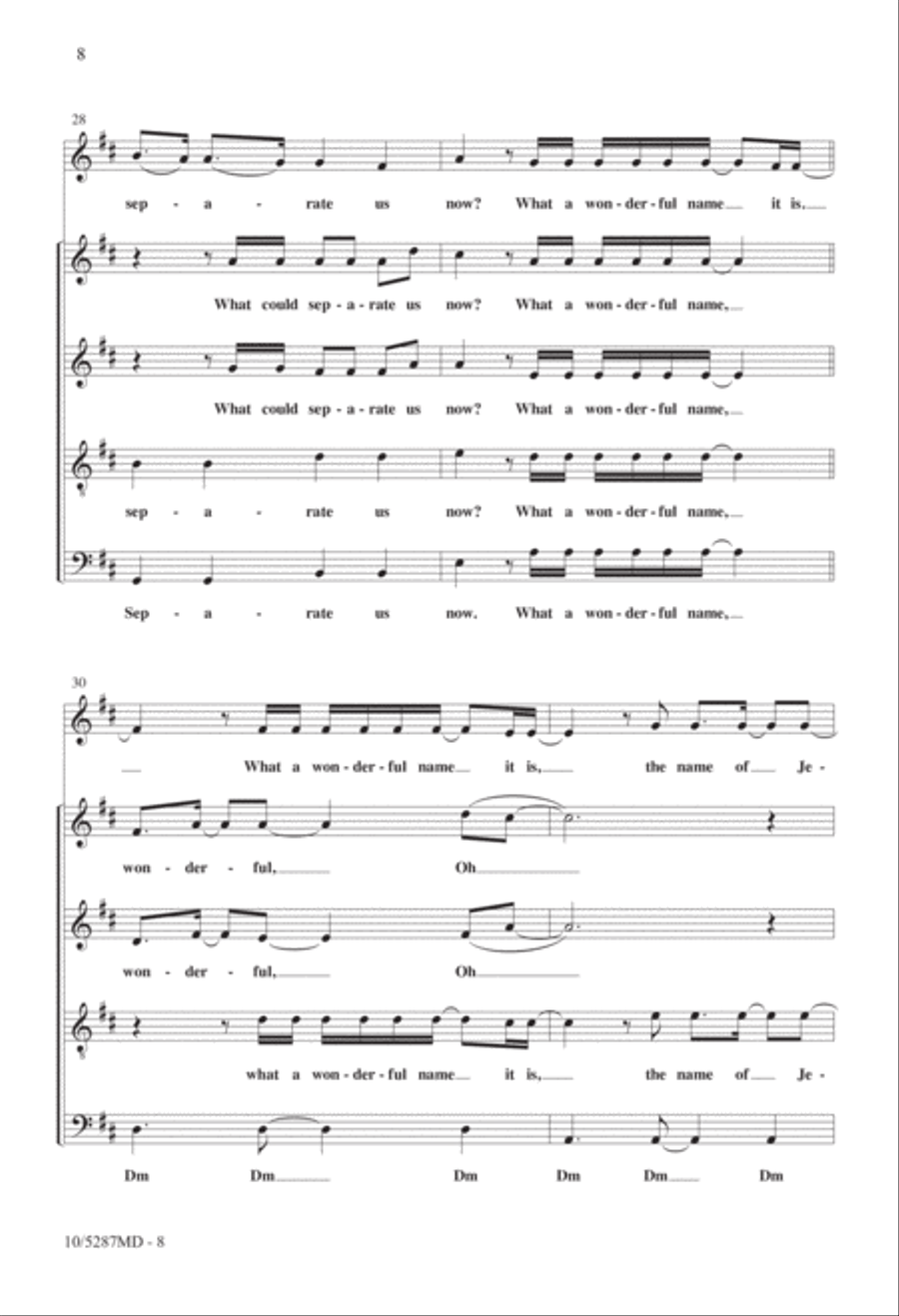 What a Beautiful Name 4-Part scores gallery preview page 8