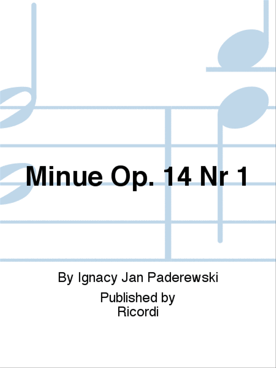 Minue Op. 14 Nr 1