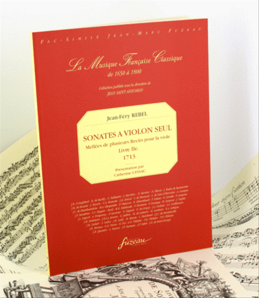 Sonatas for solo violin mixed with several Recits for the viol - Book II - 1713 Violin Solo scores gallery preview page 1
