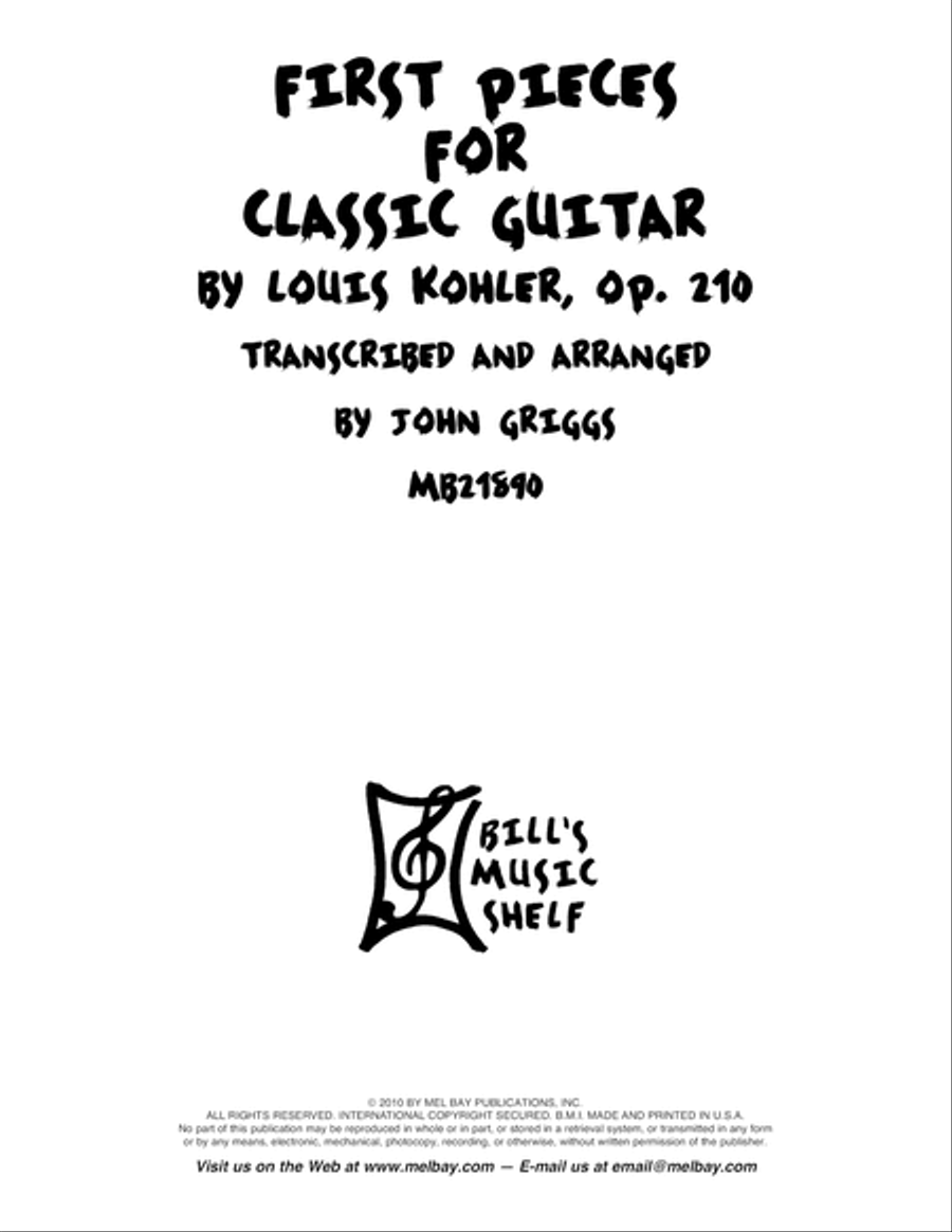 First Pieces for Classic Guitar Acoustic Guitar scores gallery preview page 2