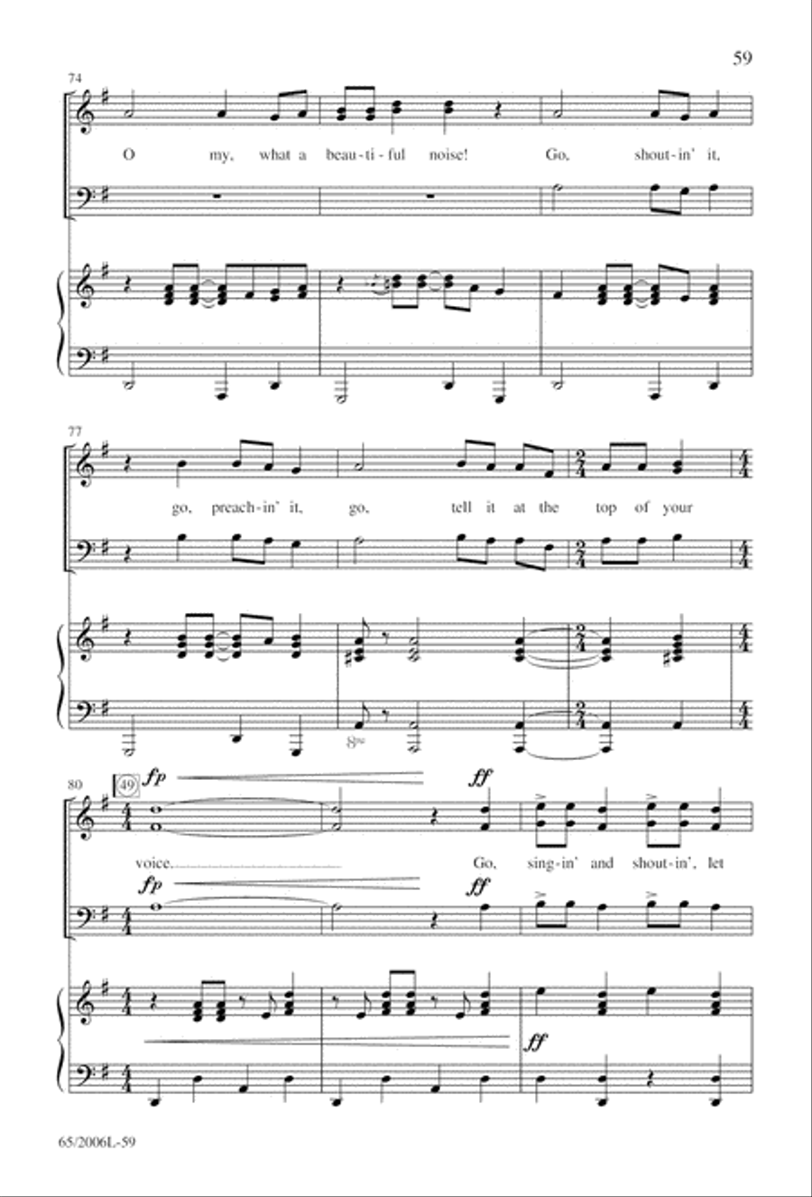 I Hear the Prophet Callin' 3-Part scores gallery preview page 60