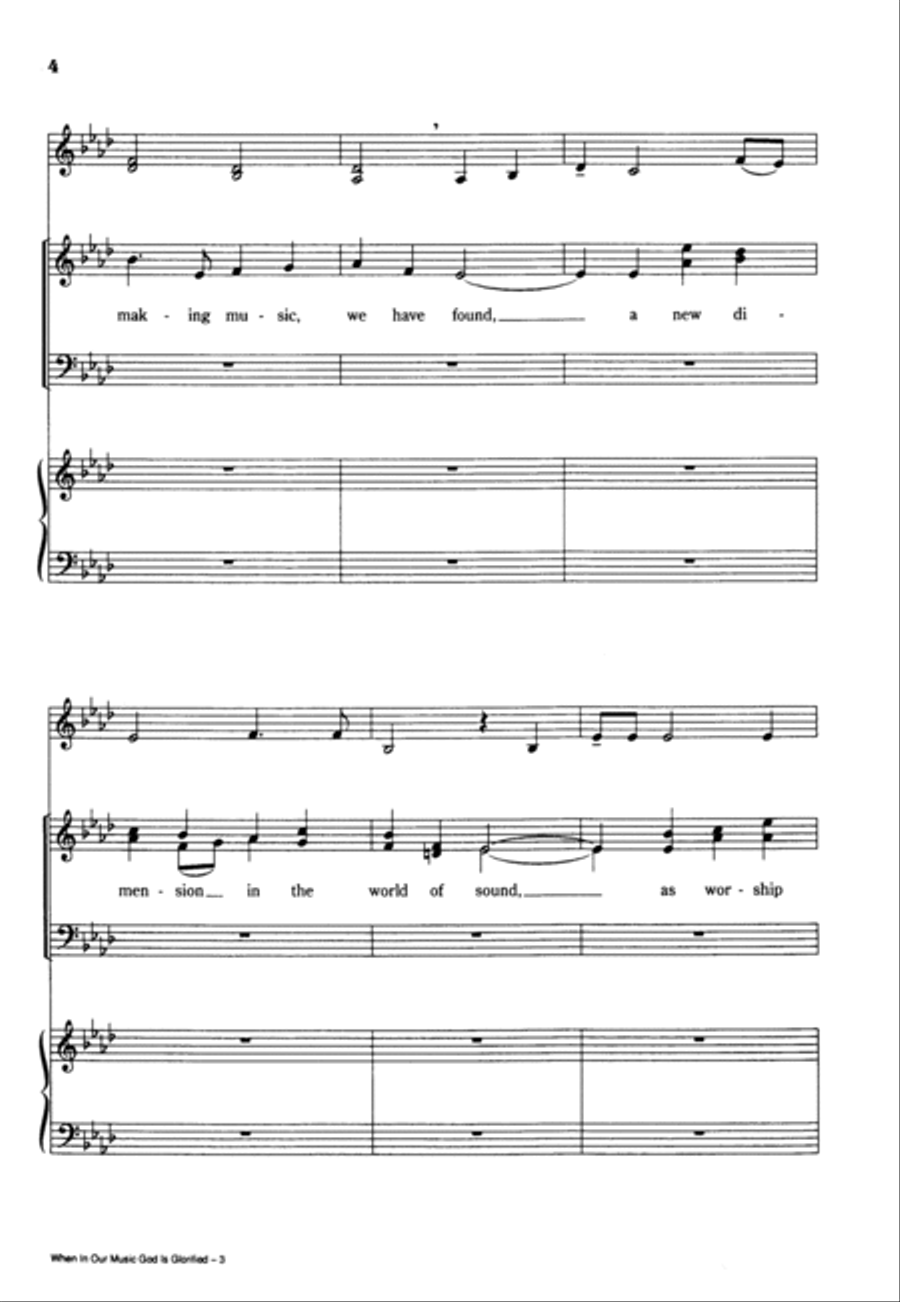 When In Our Music God is Glorified 4-Part scores gallery preview page 7