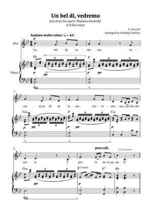 Un Bel Di Vedremo (from Madama Butterfly) - for Alto - in Bb major