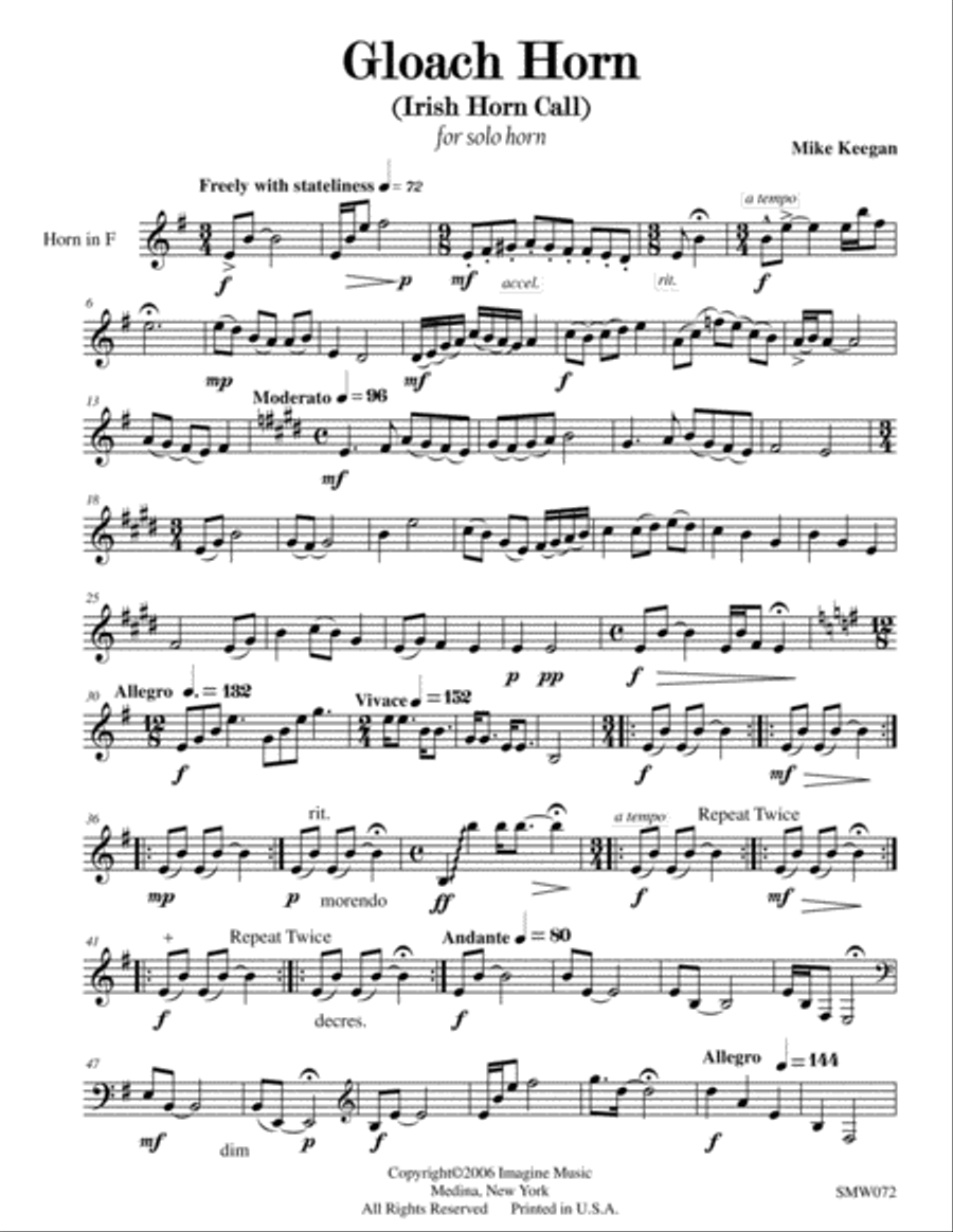 Gloach Corn (Irish Horn Call) Horn Solo scores gallery preview page 2